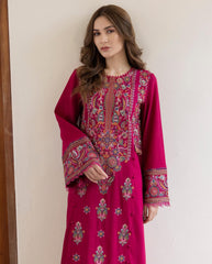 JAZMIN - 2PC DHANAK EMBROIDERED SHIRT WITH DHANAK TROUSER - HZG1472