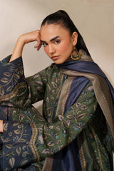 BAROQUE - 3PC VISCOSE PRINTED SHIRT WITH VISCOSE PRINTED DUPATTA AND TROUSER - HZU2520