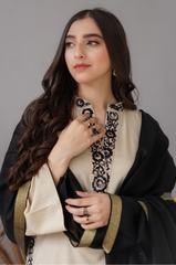 AISLING - 3PC DHANAK EMBROIDERED SHIRT WITH DHANAK PRINTED DUAPATTA AND TROUSER- HZG1325