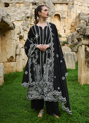 IMAGE - 3PC LAWN EMBROIDERED SHIRT WITH CHIFFON EMBROIDERED DUPATTA AND TROUSER - HZG2239