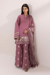 SAPPHIRE - 3PC LAWN EMBROIDERED SHIRT WITH CHIFFON PRINTED DUPATTA AND EMBROIDERED TROUSER - HZG2648