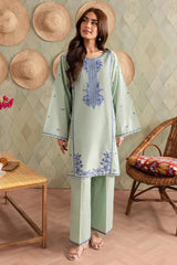 BATIK - 2PC DHANAK EMBROIDERED SHIRT WITH DHANAK TROUSER - HZG1841