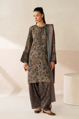 BAROQUE - 3PC VISCOSE PRINTED SHIRT WITH VISCOSE PRINTED DUPATTA AND TROUSER - HZU2522