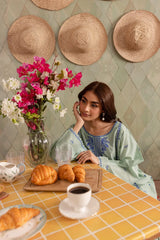 BATIK - 2PC DHANAK EMBROIDERED SHIRT WITH DHANAK TROUSER - HZG1841