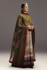 ZARA SHAHJAHAN - 3PC LAWN PRINTED FROCK WITH SILK PRINTED DUPATTA AND TROUSER - HZG2938