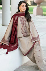 JAZMIN - 3PC LAWN EMBROIDERED SHIRT WITH MANAAR PRINTED DUPATTA AND TROUSER - HZG2780
