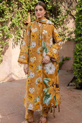 BAROQUE - 3PC KHADDAR PRINTED SHIRT WITH KHADDAR PRINTED DUPATTA AND TROUSER - HZU2560