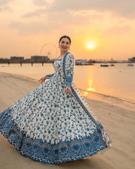 FAIZA SAQLAIN - 3PC LAWN EMBROIDERED SHIRT WITH EMBROIDERED KHADDI NET DUPATTA AND TROUSER - HZG2845