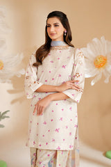 IZNIK - 3PC LAWN PRINTED SHIRT WITH SILK PRINTED DUPATTA AND TROUSER - HZG3013