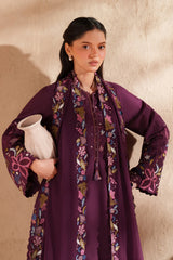 IZNIK - 3PC LAWN EMBROIDERED SHIRT WITH KHADDI NET EMBROIDERED DUPATTA AND TROUSER - HZG2804