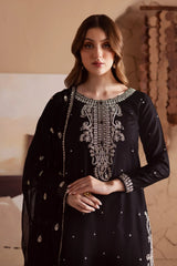BATIK - 3PC DHANAK EMBROIDERED SHIRT WITH CHIFFON EMBROIDERED DUPATTA AND TROUSER - HZG2335