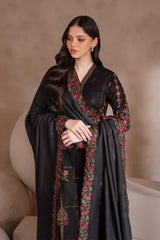 IZNIK - 3PC DHANAK EMBROIDERED SHIRT WITH CHIFFON EMBROIDERED DUPATTA  AND TROUSER - HZG2041