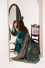SOBIA NAZIR - 3PC LAWN EMBROIDERED SHIRT WITH MANAR PRINTED DUPATTA AND TROUSER - HZG1924
