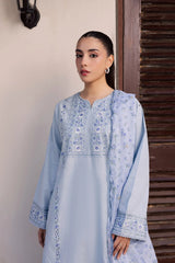 JAZMIN - 3PC LAWN EMBROIDERED SHIRT WITH MANAAR PRINTED DUPATTA AND TROUSER - HZG2971