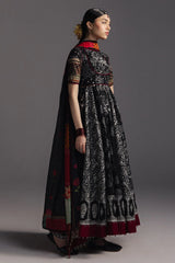 ZARA SHAHJAHAN - 3PC LAWN PRINTED FROCK WITH SILK PRINTED DUPATTA AND TROUSER - HZG2939