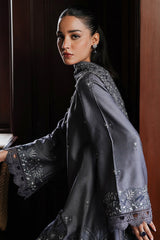 CROSS STITCH - 3PC DHANAK EMBROIDERED SHIRT WITH DHANAK EMBROIDERED SHAWL AND TROUSER - HZG1936