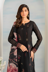 IZNIK - 3PC LAWN EMBROIDERED SHIRT WITH CHIFFON PRINTED DUPATTA AND TROUSER - HZG2691