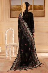 NUREH - 3PC DHANAK EMBROIDERED SHIRT WITH TWILL PRINTED SHAWL AND TROUSER - HZG2546