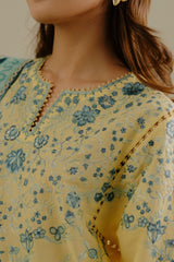 ZARA SHAH JAHAN - 3PC LAWN EMBROIDERED SHIRT WITH CHIFFON PRINTED DUPATTA AND TROUSER - HZG2702