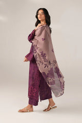 IZNIK - 3PC LAWN PRINTED SHIRT WITH SILK PRINTED DUPATTA AND TROUSER - HZG2924