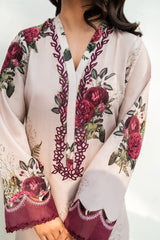 IZNIK - 3PC KARANDI PRINTED SHIRT WITH KARANDI PRINTED DUPATTA AND TROUSER - HZU2513