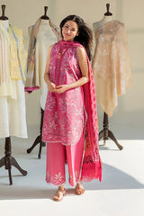 SOBIA NAZIR - 3PC LAWN EMBROIDERED SHIRT WITH CHIFFON PRINTED DUPATTA AND TROUSER - HZG2784