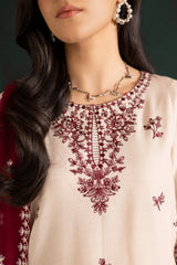 BATIK - 3PC LAWN EMBROIDERED SHIRT WITH CHIFFON EMBROIDERED DUPATTA AND TROUSER - HZG2662