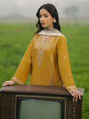 IZEL - 3PC LAWN EMBROIDERED SHIRT WITH MANAAR PRINTED DUPATTA AND TROUSER - HZG2169