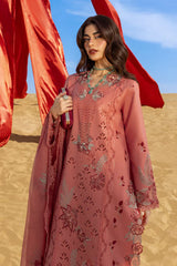 RANG RASIYA - 3PC LAWN CHIKANKAARI EMBROIDERED SHIRT WITH KHADDI NET EMBROIDERED DUPATTA AND TROUSER - HZG2811