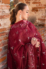 MARIA B - 3PC LAWN EMBROIDERED SHIRT WITH COTTON NET EMBROIDERED DUPATTA AND TROUSER - HZG2821