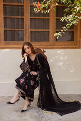 BATIK - 3PC LAWN EMBROIDERED SHIRT WITH CHIFFON EMBROIDERED DUPATTA AND TROUSER - HZG2825