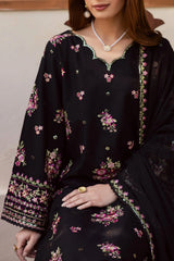 BATIK - 3PC LAWN EMBROIDERED SHIRT WITH CHIFFON EMBROIDERED DUPATTA AND TROUSER - HZG2825
