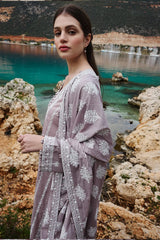 IMAGE - 3PC DHANAK EMBROIDERED SHIRT WITH DHANAK EMBROIDERED SHAWL AND TROUSER - HZG2411
