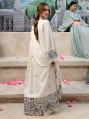 MAHNUR - 3PC LAWN EMBROIDERED SHIRT WITH LAWN LASER EMBROIDERED DUPATTA AND TROUSER - HZG2177
