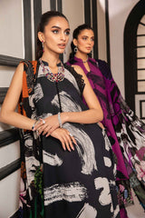 MARIA B - 3PC LAWN PRINTED SHIRT WITH DIAMOND PRINTED DUPATTA AND PRINTED TROUSER - HZG1698