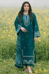 IZEL - 3PC LAWN EMBROIDERED SHIRT WITH MANAAR PRINTED DUPATTA AND TROUSER - HZG2168