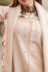 QALAMKAR - 3PC LAWN EMBROIDERED SHIRT WITH MANAAR EMBROIDERED DUPATTA AND TROUSER - HZG2124