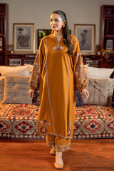 URGE - 2PC DHANAK EMBROIDERED SHIRT AND EMBROIDERED TROUSER - HZU2562