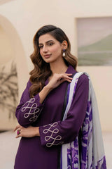 NATASHA KAMAL - 3PC LAWN SHIRT WITH SILK PRINTED DUPATTA AND TROUSER - HZG1632