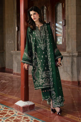 KANWAL MALIK - 3PC LAWN EMBROIDERED SHIRT WITH KHADI NET EMBROIDERED DUPATTA AND TROUSER - HZG2666