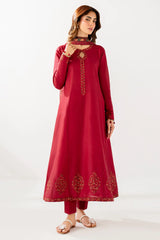 JAZMIN - 3PC LAWN EMBROIDERED SHIRT WITH MANAAR PRINTED DUPATTA AND TROUSER - HZG2741