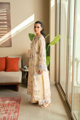 FLORENT - 3PC DHANAK EMBROIDERED SHIRT WITH DHANAK EMBROIDERED SHAWL AND TROUSER - HZG2457