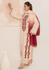 VITAGE - 3PC LAWN EMBROIDERED SHIRT WITH CHIFFON TYE & DYE DUPATTA AND TROUSER - HZG2669