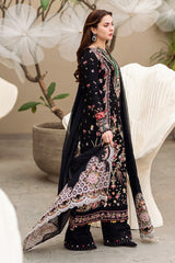 QALAMKAR - 3PC LAWN EMBROIDERED SHIRT WITH COTTON NET EMBROIDERED DUPATTA AND TROUSER - HZG2621