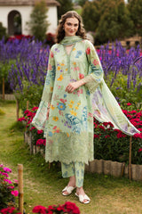 MARIA.B - 3PC LAWN PRINTED SHIRT WITH SILK PRINTED DUPATTA AND TROUSER - HZG2976