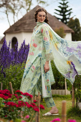 MARIA.B - 3PC LAWN PRINTED SHIRT WITH SILK PRINTED DUPATTA AND TROUSER - HZG2976