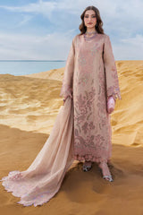 RANG RASIYA - 3PC LAWN LASERWORK EMBROIDERED SHIRT WITH KHADDI NET EMBROIDERED DUPATTA AND TROUSER - HZG2952