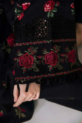 JAZMIN - 3PC LAWN EMBROIDERED SHIRT WITH MANAAR PRINTED DUPATTA AND TROUSER - HZG1617