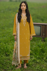 IZEL - 3PC LAWN EMBROIDERED SHIRT WITH MANAAR PRINTED DUPATTA AND TROUSER - HZG2169