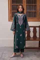 BATIK - 3PC LAWN EMBROIDERED SHIRT WITH CHIFFON EMBROIDERED DUPATTA AND TROUSER - HZG2754